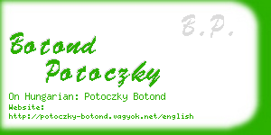 botond potoczky business card